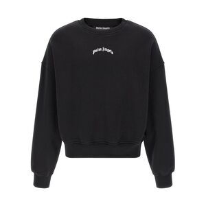 Palm Angels Men 'Back Curved Logo' Sweatshirt